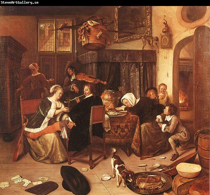 Jan Steen The Dissolute Household